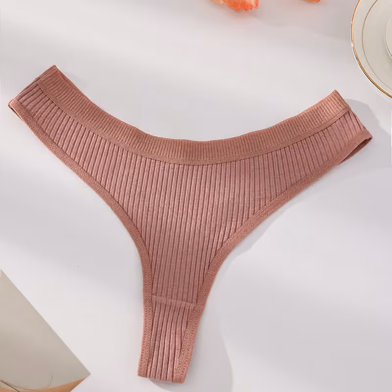 Трусики Velour Ruffle, бежевый, S