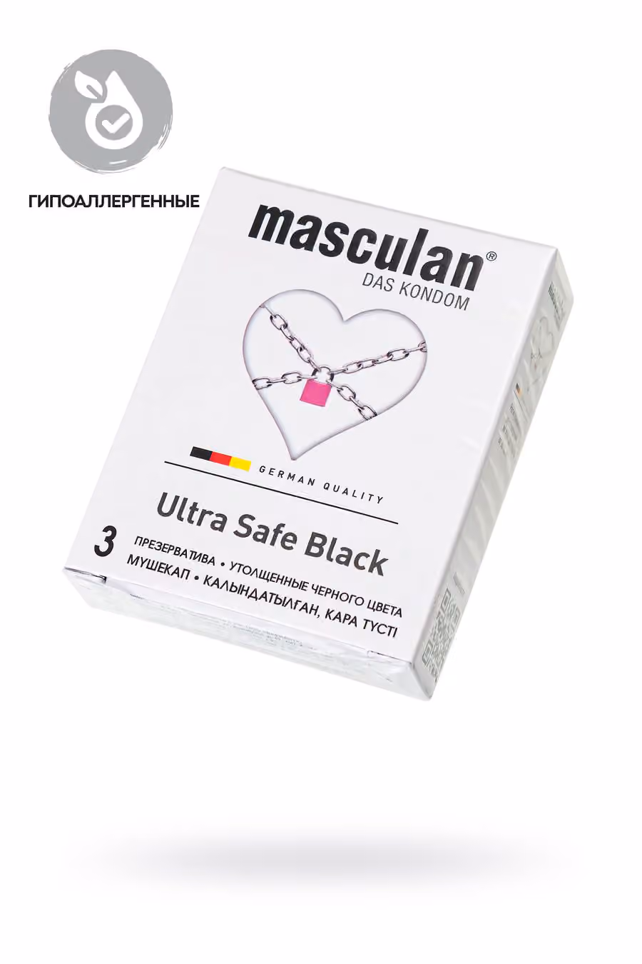 ПРЕЗЕРВАТИВЫ MASCULAN 4 ULTRA SAFE BLACK № 3 (УЛЬТРАПРОЧНЫЕ) 3 шт