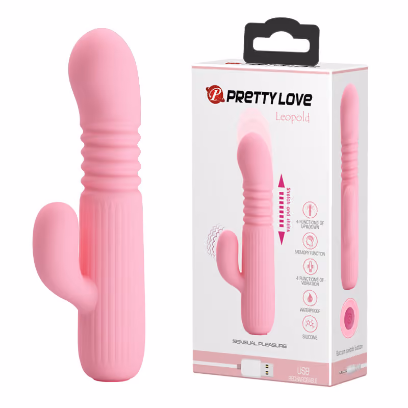 Вибратор-кролик Leopold от Pretty Love с фрикцией 