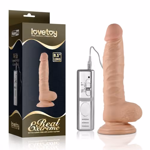 Фаллоимитатор с вибрацией Real Extreme от Love toy, 15 см х 3,6 см