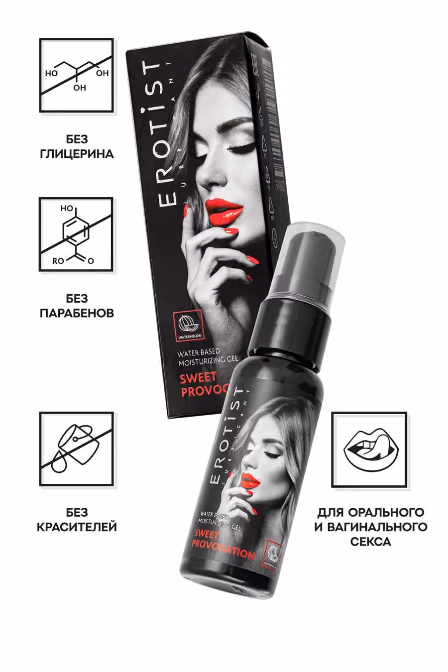 Съедобный гель Erotist Sweet Provocation Арбуз, 30 мл