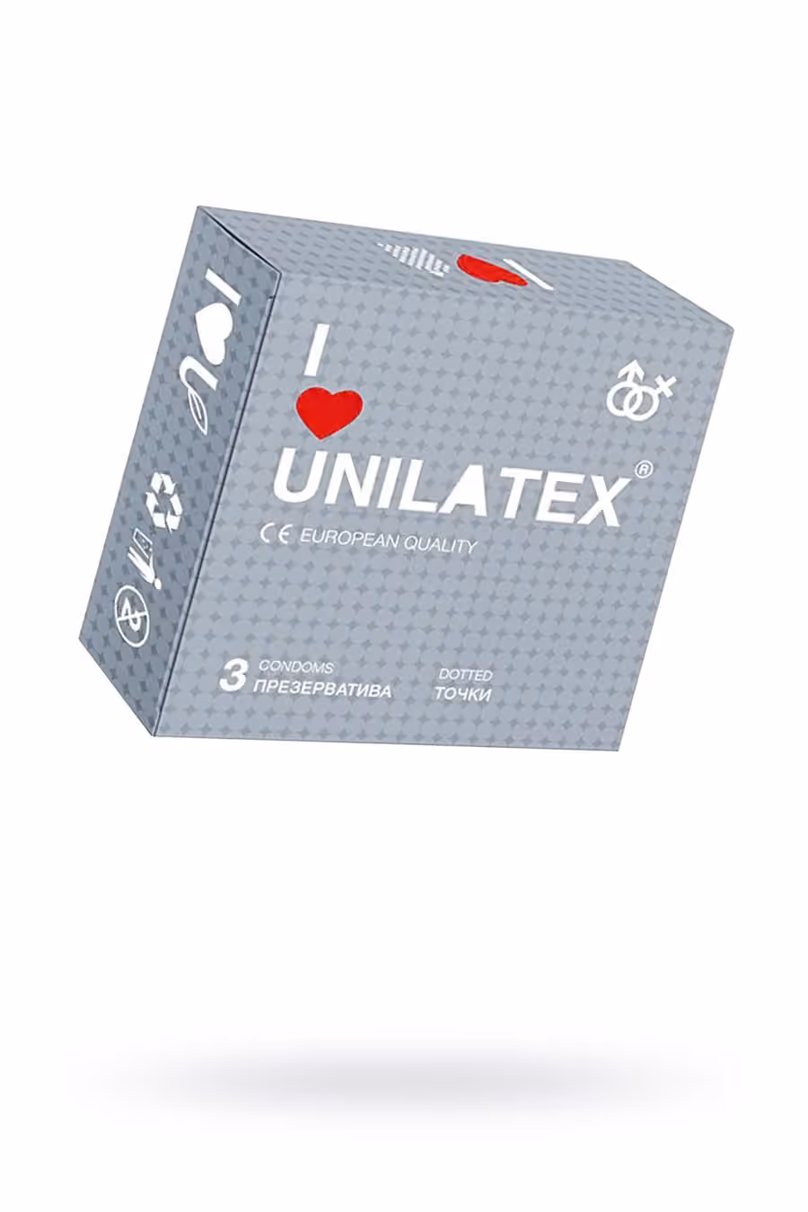 Презервативы Unilatex Dotted, с точечной поверхностью, 3 шт