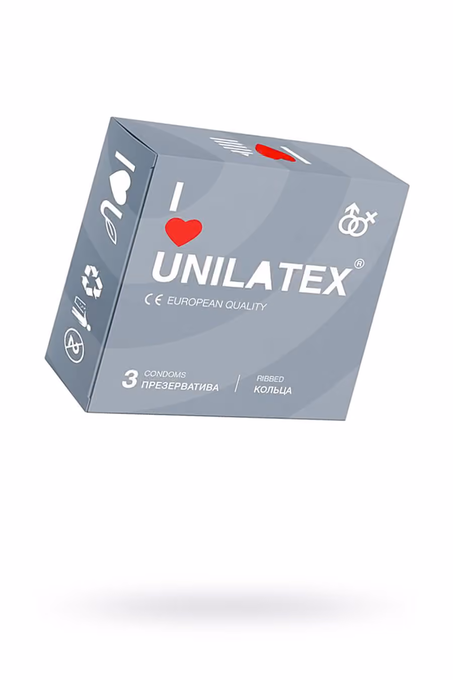 Презервативы Unilatex Ribbed, с рифленой поверхностью, 3 шт
