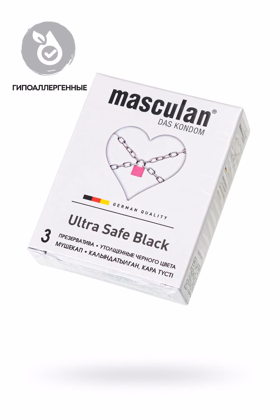 ПРЕЗЕРВАТИВЫ MASCULAN 4 ULTRA SAFE BLACK № 3 (УЛЬТРАПРОЧНЫЕ) 3 шт