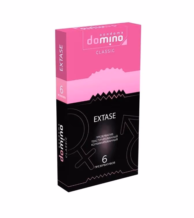 Презервативы Domino Extase, рельефные, 6 шт