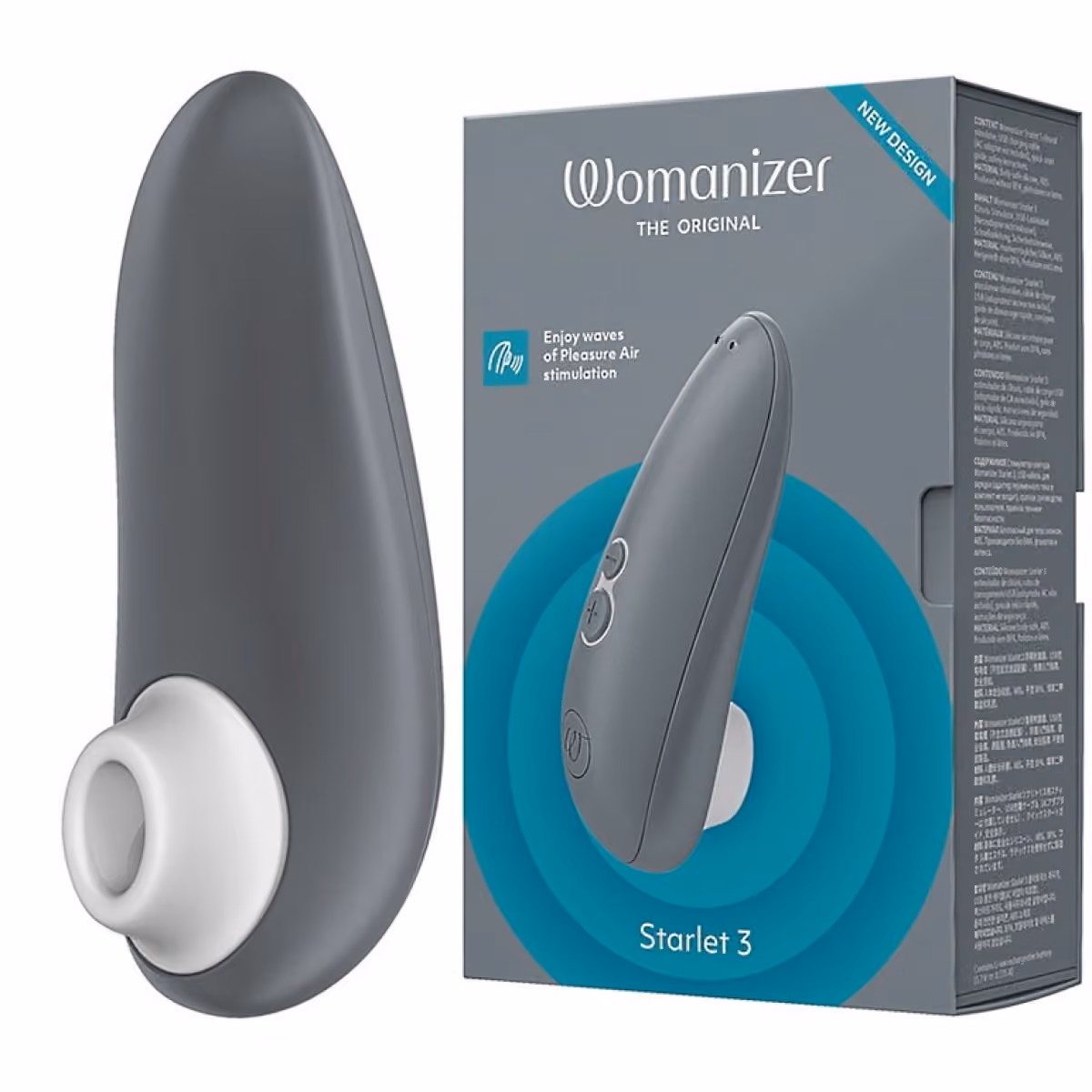 Инновационный вакуумный стимулятор Starlet 3 от Womanizer, серый