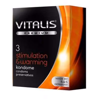 Презервативы VITALIS PREMIUM stimulation & warming, согревающий эффект, 3 шт