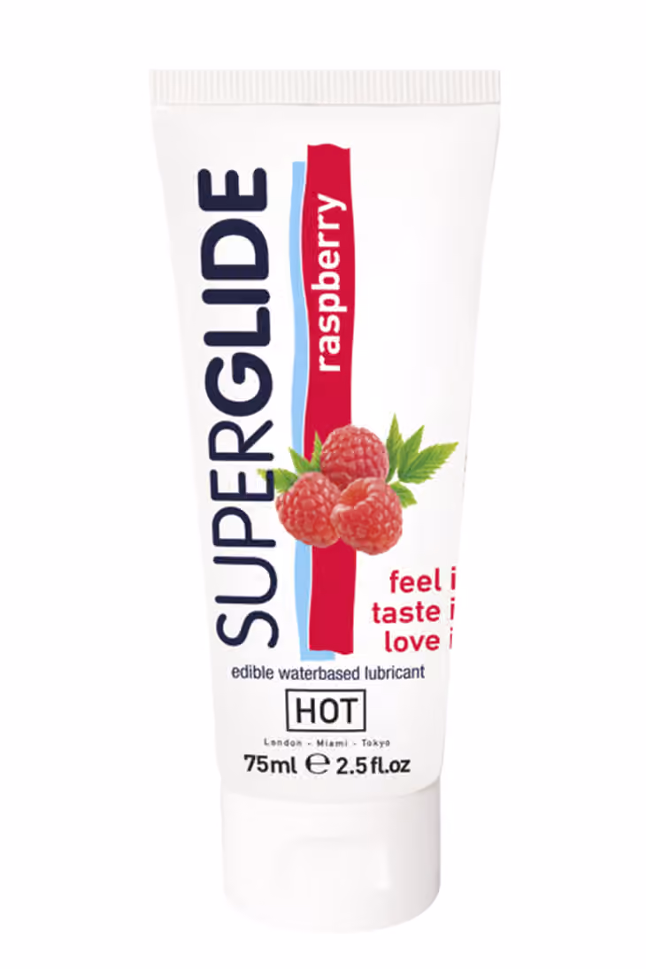 Съедобная смазка Superglide Малина, 75 мл