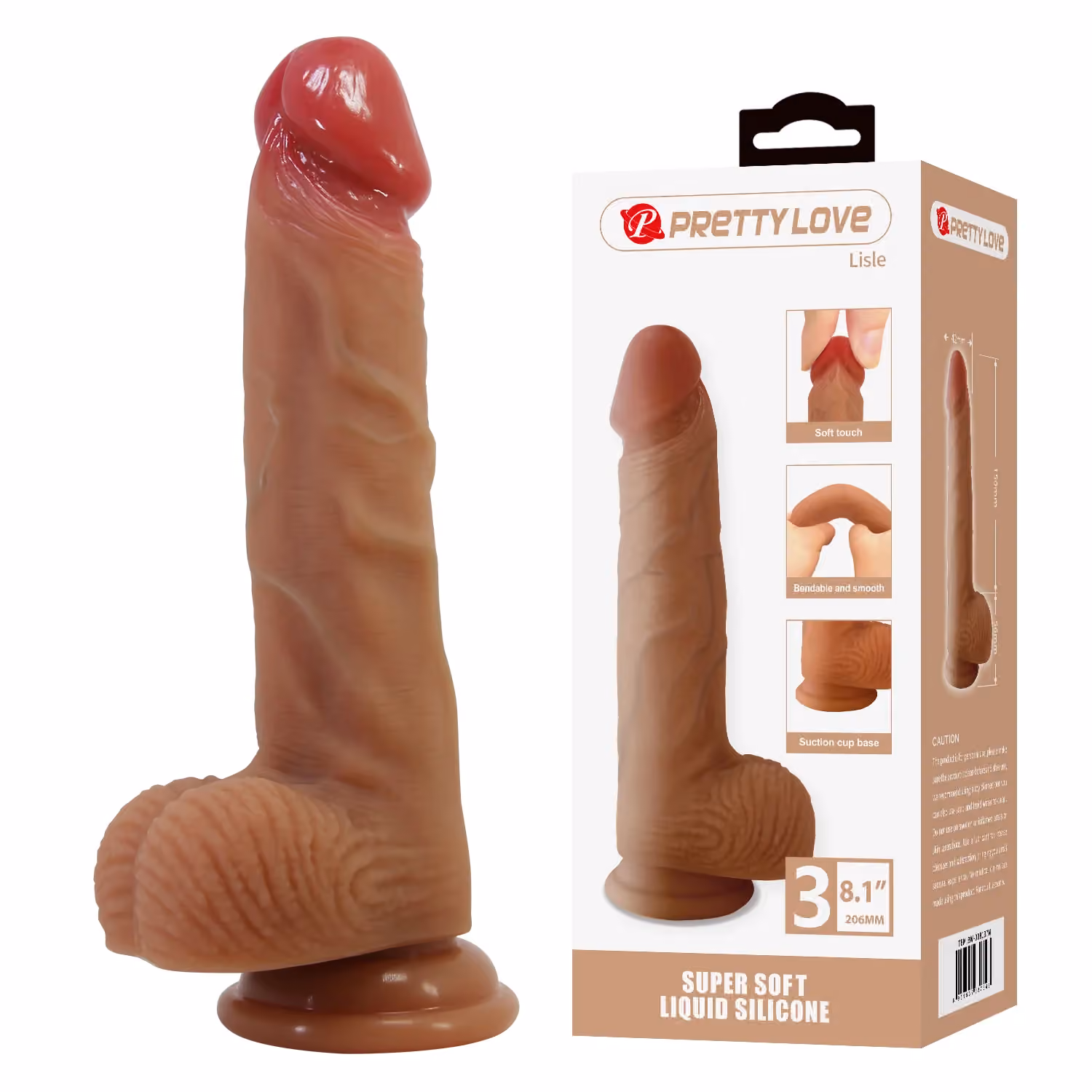 Фаллоимитатор Lisle от Pretty Love, 17 см х 4,2 м