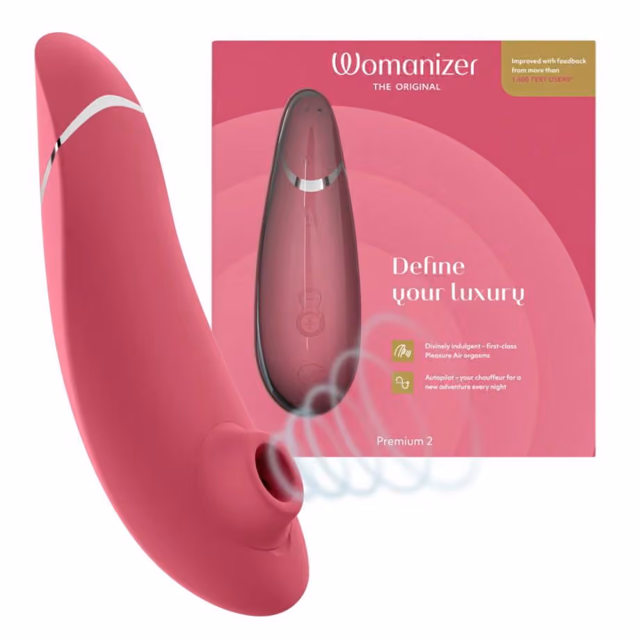 Бесконтактный клиторальный стимулятор Premium 2 от Womanizer, розовый