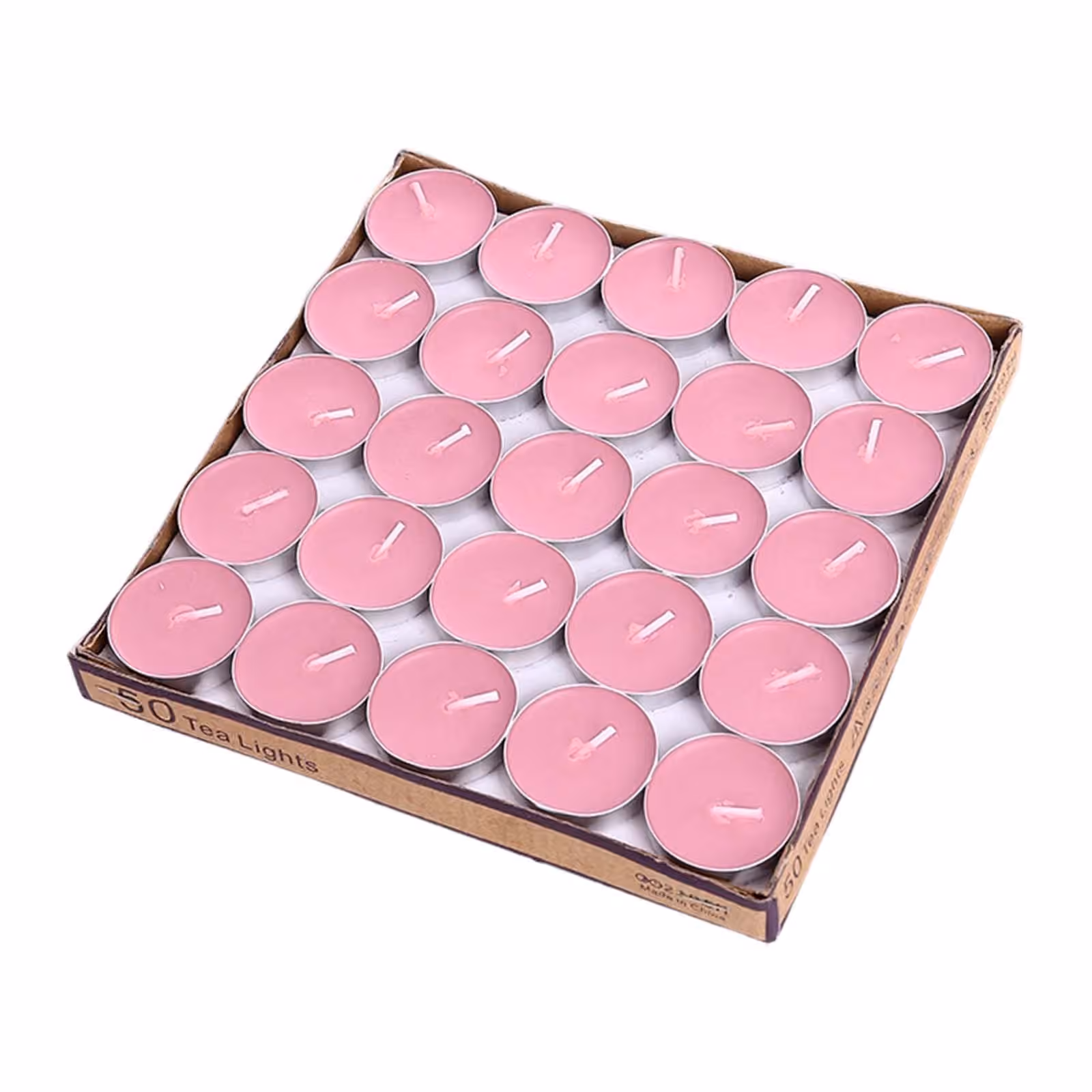Чайные свечи Tea Light, 50 штук, розовый