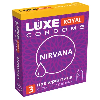 Презервативы Luxe Royal Nirvana, особо увлажненные, 3 шт — купить в Алматы