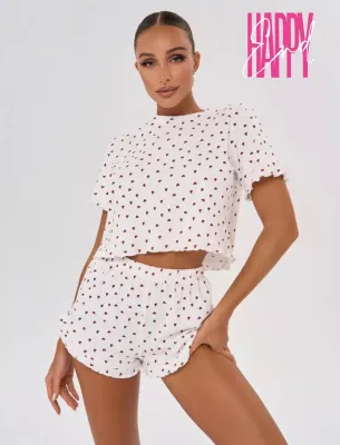 Пижама с шортами и сердечками — купить в Алматы