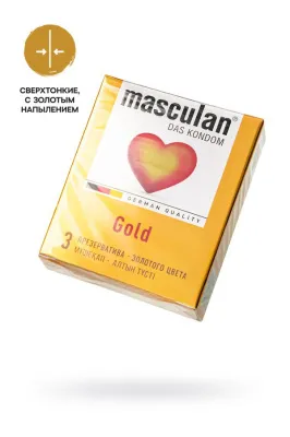 Презервативы Masculan, золотые, аромат ванили — купить в #REGION_NAME#