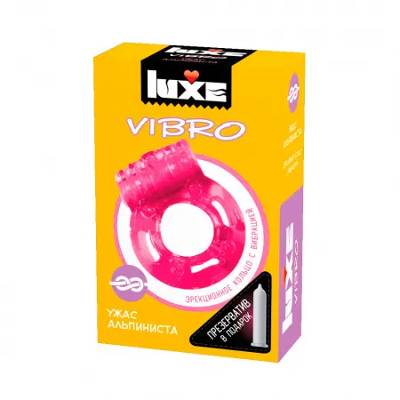 Виброкольцо + Презерватив Ужас альпиниста 1шт. от Luxe VIBRO — купить в #REGION_NAME#