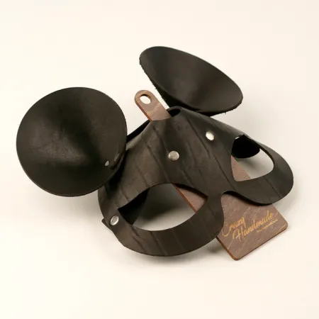 Маска с ушками мышки, натуральная кожа — купить в Алматы