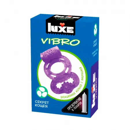 Виброкольцо + Презерватив Секрет кощея 1шт. от Luxe VIBRO — купить в #REGION_NAME#