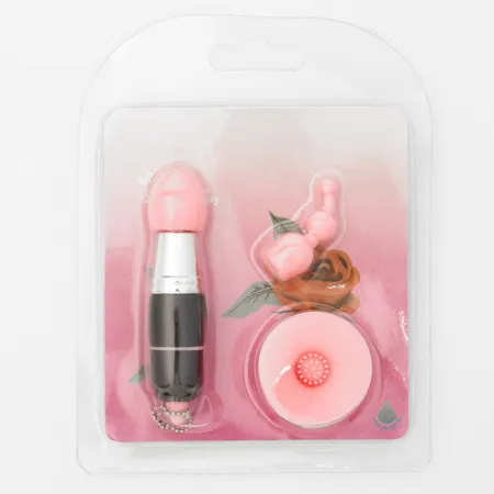 Вибратор - брелок, 3 сменные насадки, 1 режим, черный — купить в Алматы