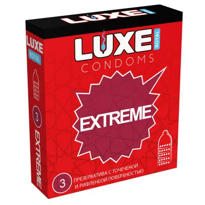 Презервативы Luxe Royal Extreme, рифленые, 3 шт — купить в #REGION_NAME#