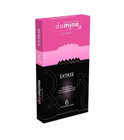Презервативы Domino Extase, рельефные, 6 шт — купить в #REGION_NAME#