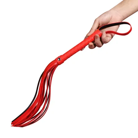 Кожаная плетка 45 см (красная) — купить в Алматы