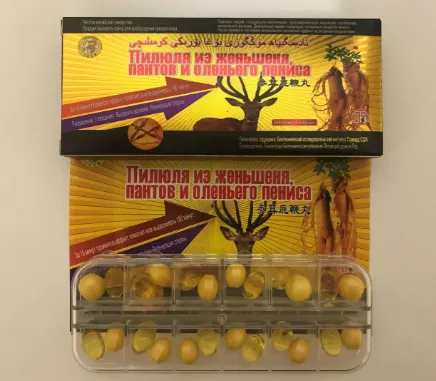 Мужской возбудитель из женьшеня, пантов и оленьего пениса, 1 пара — купить в #REGION_NAME#
