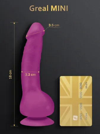 Вибратор Greal Mini от Gvibe, Bioskin, 18 см х 3,2 см — купить в Алматы 3