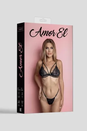 Комплект эротического белья Pura черный, S-M — купить в Алматы 5