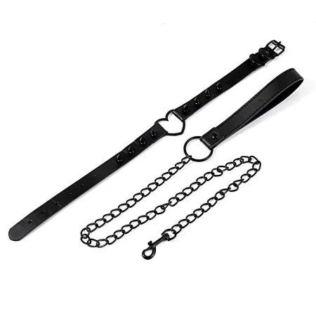 Ошейник с поводком и шипами heart — купить в Алматы 5