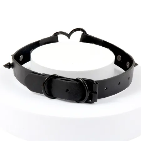 Ошейник с поводком и шипами heart — купить в Алматы 3