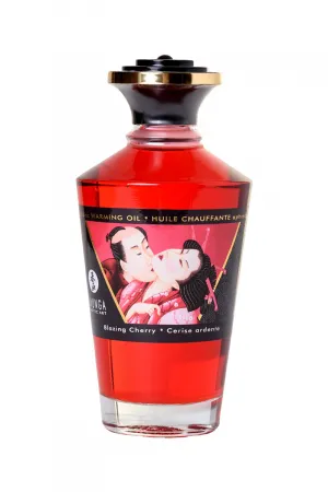 Масло для массажа Shunga Blazing Cherry, разогревающее, вишня, 100 мл — купить в Алматы 2