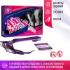 Превью Игра для двоих «Ахи вздохи. Откровенная страсть» 3 в 1, 64 карты, плетка, 2 пластиковых кубика, 18+ — купить в Алматы 1