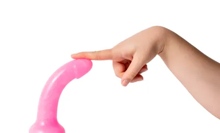 Розово-мраморный фаллоимитатор, 16 см х 3,6 см  — купить в Алматы 3