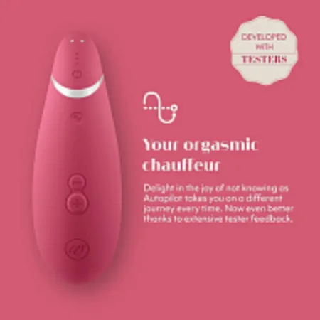 Бесконтактный клиторальный стимулятор Premium 2 от Womanizer, розовый — купить в Алматы 2