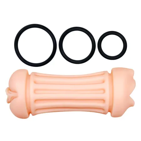 Двусторонний мастурбатор Nancy от Crazy Bull, с утягивающими кольцами — купить в Алматы 3