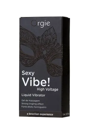 Гель для массажа ORGIE Sexy Vibe High Voltage с усиленным эффектом вибрации, 15 мл — купить в Алматы 5