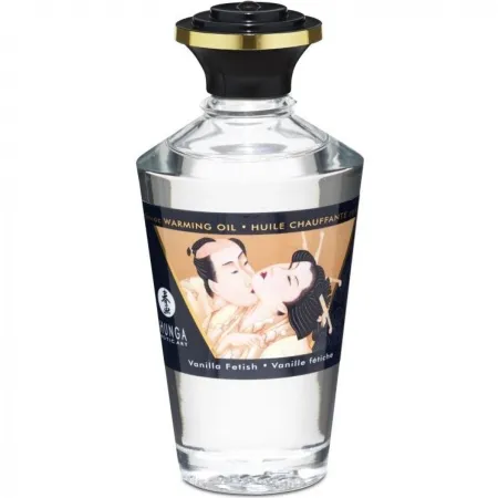 Массажное масло со вкусом "Ванильный фетиш" Shunga APHRODISIAC WARMING OIL — купить в Алматы 3