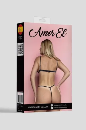 Комплект эротического белья Pura черный, S-M — купить в Алматы 6