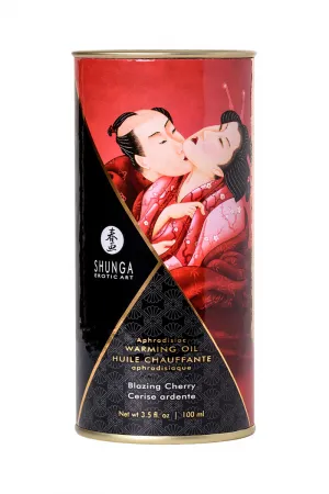 Масло для массажа Shunga Blazing Cherry, разогревающее, вишня, 100 мл — купить в Алматы 5