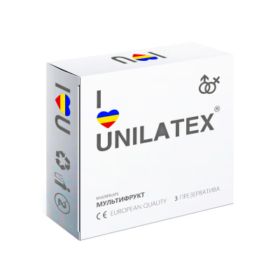 Презервативы Unilatex Multifruits, цветные и ароматизированные, 3 шт