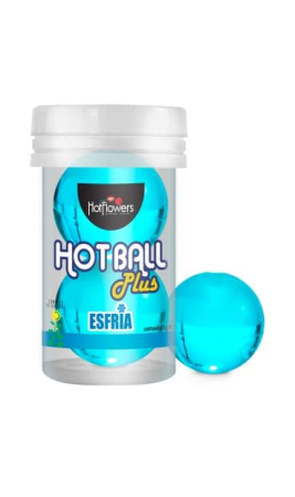 Лубрикант HOT BALL PLUS на масляной основе в виде двух шариков с охлаждающим эффектом