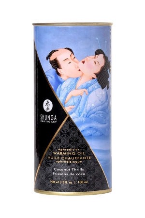 Массажное масло со вкусом "Кокосовое волнение" Shunga APHRODISIAC WARMING OIL — купить в Алматы 3