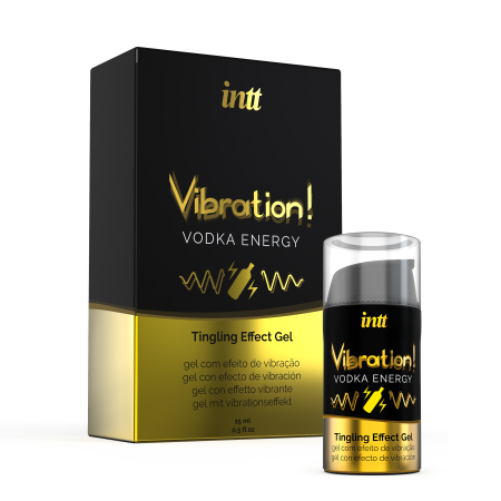 Intt Vibration Vodka - Жидкий интимный гель с эффектом вибрации Водка с энергетиком, 15 мл