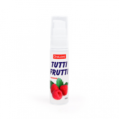 Съедобная гель-смазка Tutti-Frutti, со вкусом Малины, 30 мл