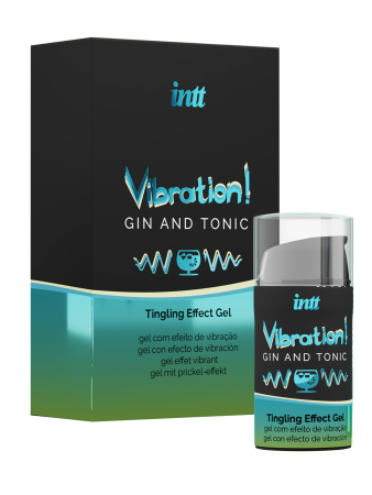 Intt Vibration Gin&Tonic - Жидкий интимный гель с эффектом вибрации , 15 мл