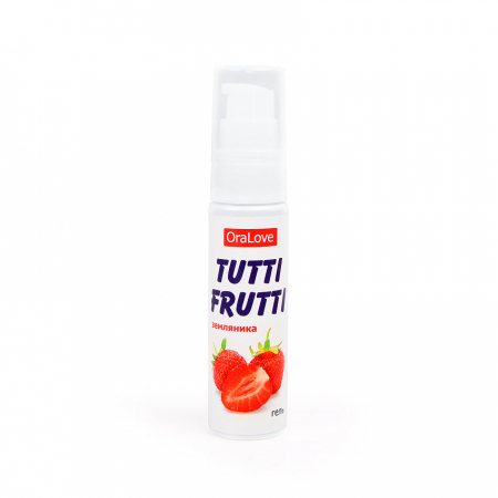 Съедобная гель-смазка Tutti-Frutti, со вкусом Земляники, 30 мл