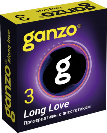 Презервативы «Ganzo» Long Love, с анестетиком, 3 шт
