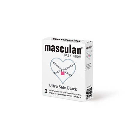 ПРЕЗЕРВАТИВЫ MASCULAN 4 ULTRA SAFE BLACK № 3 (УЛЬТРАПРОЧНЫЕ) 3 шт