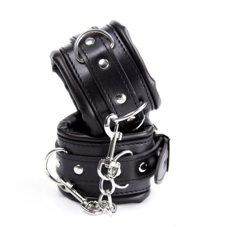 Наручники черные Dominant Black с цепочкой