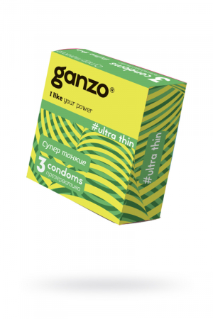 Презервативы «Ganzo» Ultra thin, ультратонкие, 3 шт